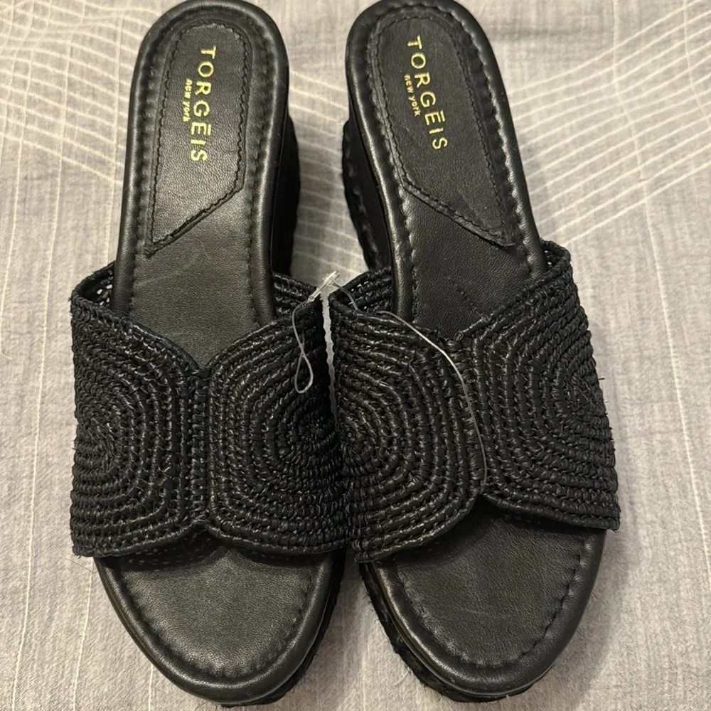 WOMEN'S TORGEIS ARIADNE PLATFORM WEDGES Black Size 9